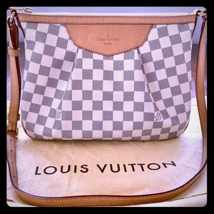 AUTH Louis Vuitton Damien Azur Siracusa PM Bag